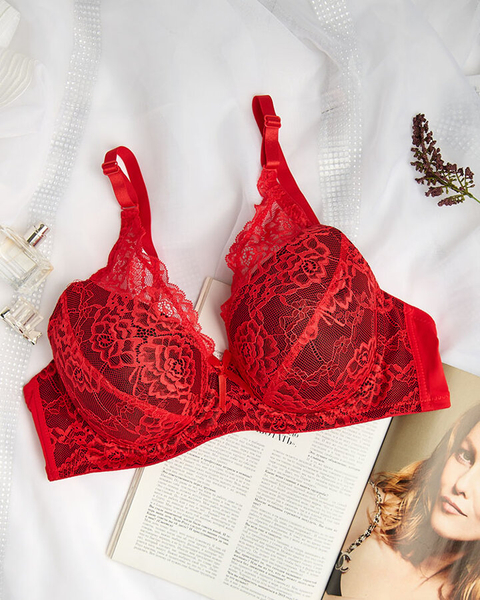 Royalfashion Women's bra decorated with lace