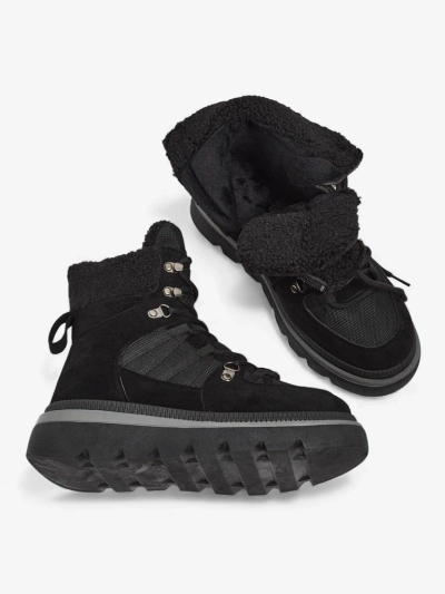 Aurora Women's Black Leather Elegant Ankle Boots for Autumn