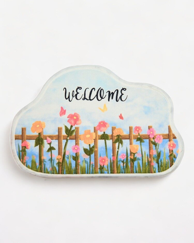 Royalfashion Colorful doormat rug with flowers 40x60