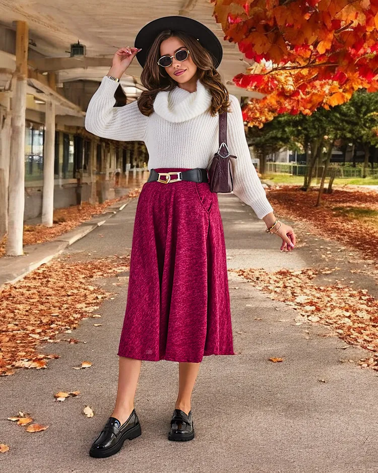 Royalfashion Women's midi skirt