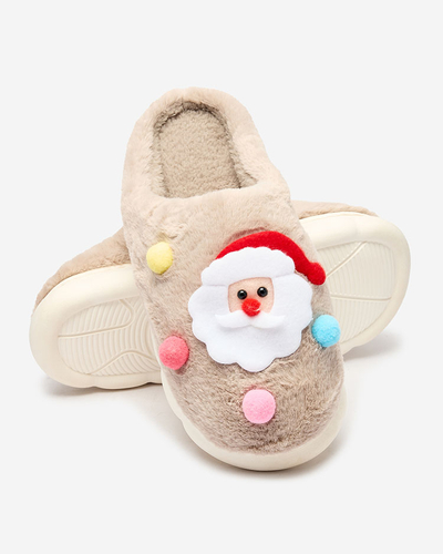 Royalfashion Christmas women's slippers in light brown Fertemse