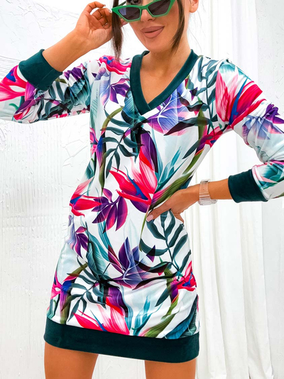 Royalfashion Naiste originaalmustriga minikleit