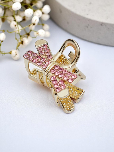 Royalfashion Hair clip with rhinestones Golden Clip