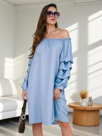 Royalfashion Smooth women's dress a'la Spanish with ruffles