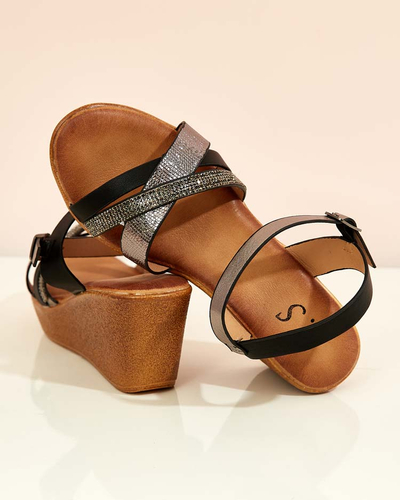 Royalfashion Women's sandals with zircons Bozi
