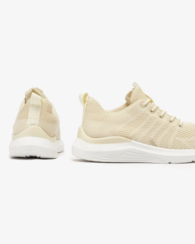Cream women's fabric sports shoes Bofia - Footwear