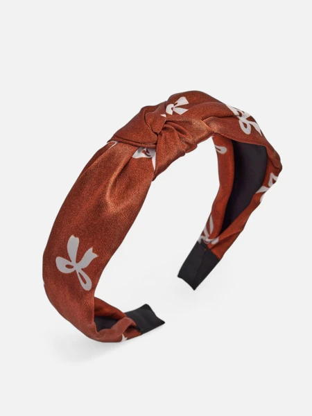 Royalfashion Satin Headband with Braided Print