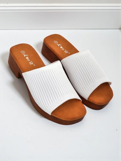 Royalfashion Женские шлепанцы на низком каблуке Ribbed Grace