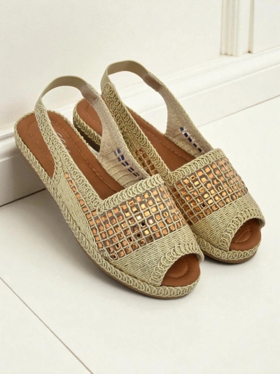 Women's espadrille sandals with rhinestones Belle Sparkle
