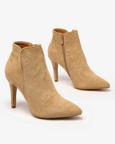 Royalfashion Light brown women's stiletto boots Amalenika