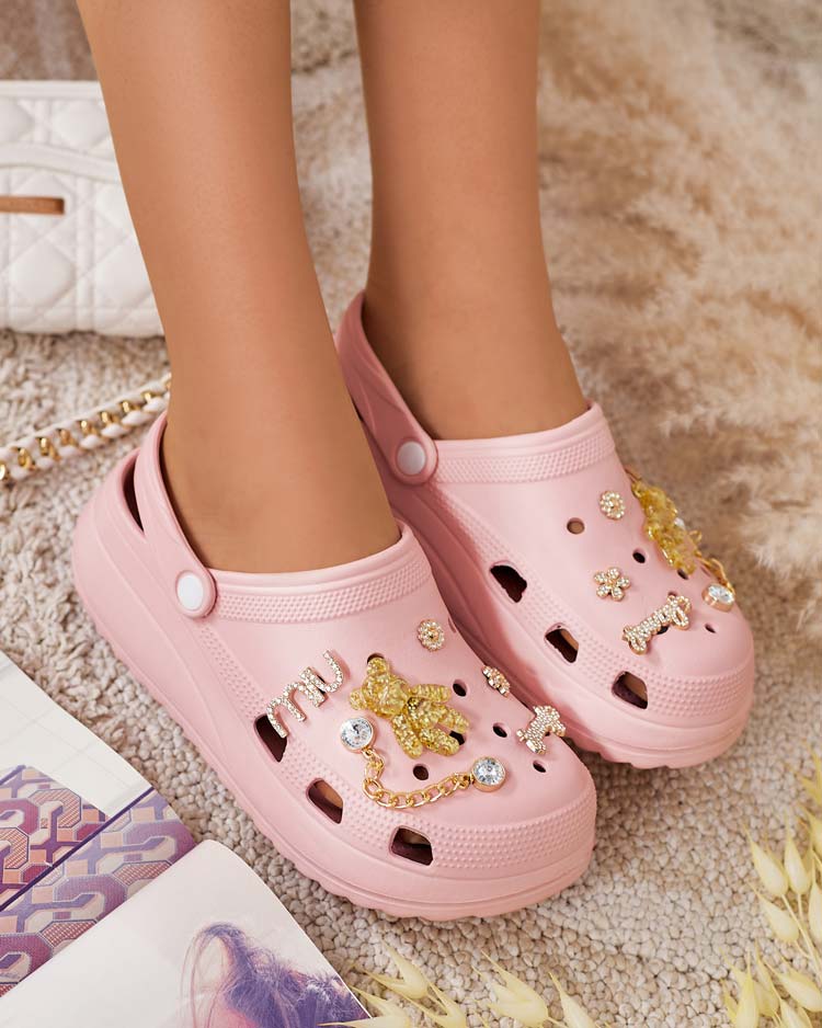 Royalfashion Naiste Fescas-ornamentidega kummist flip-flopid