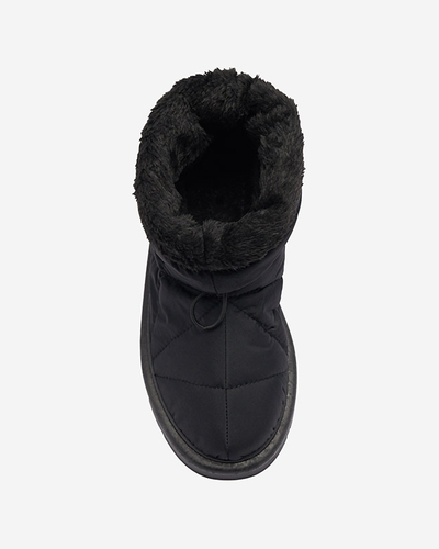 Black women's insulated boots a'la snow boots Kaliolen - Footwear