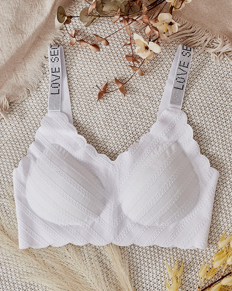 Royalfashion Women's ribbed bra