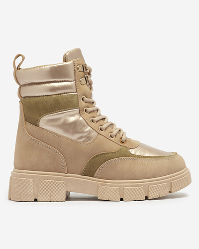 Light brown women's insulated trapper boots Kasemi- Footwear