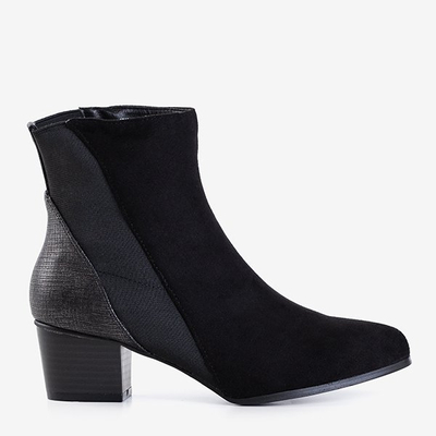 Black boots with low heels Fuller - Footwear