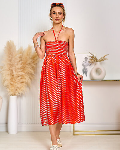 Royalfashion Женское платье в горошек длиной до колена