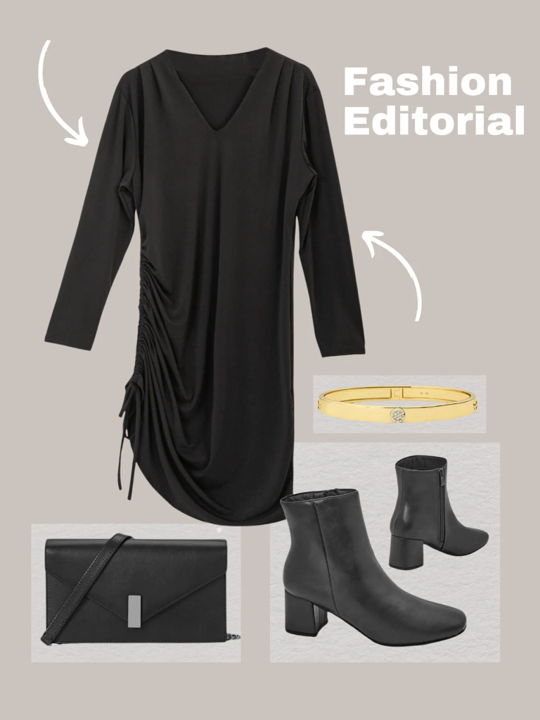Женское длинное платье Royalfashion с драпировкой из ткани