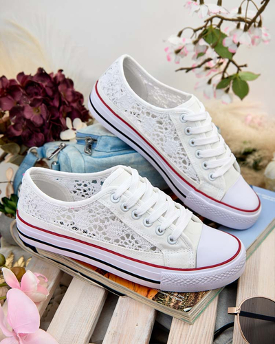 Aurelia Bianco - Royalfashion ažuursed valged kangast tossud, suurus 40