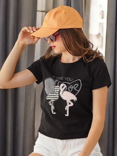 Royalfashion Cotton naiste t-särk Flaming Love