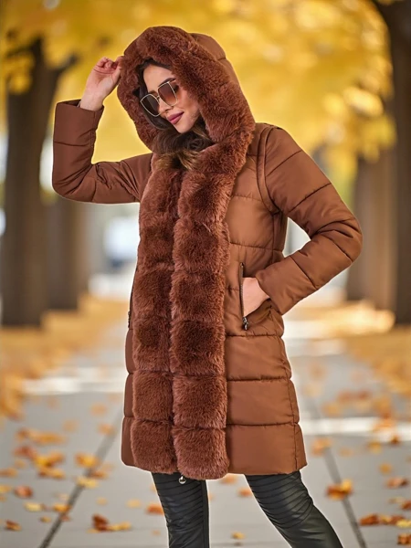 Royalfashion Kvinnor's jacka med avtagbara ärmar