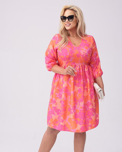 Royalfashion Naiste põlve pikkune kleit prindiga PLUS SIZE
