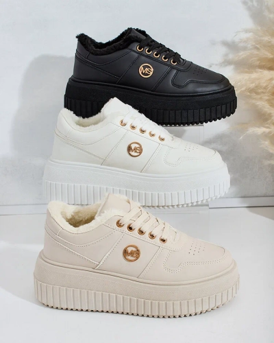 Royalfashion Warmed women's sneakers with fur Rozit