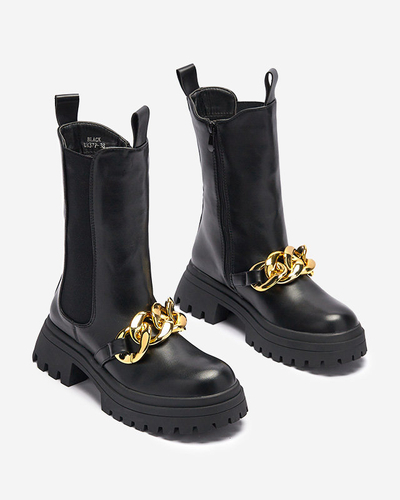 Musta värvi naiste ketiga saapad Evves- Jalatsid