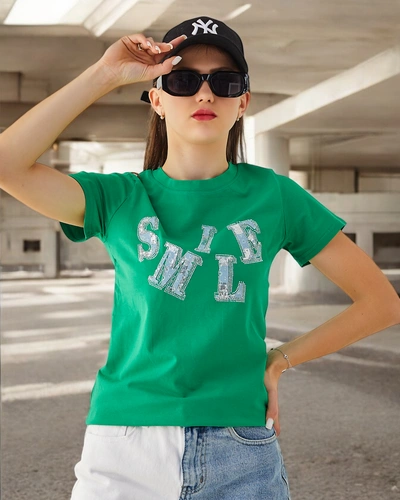 Royalfashion Women's cotton blouse with the inscription