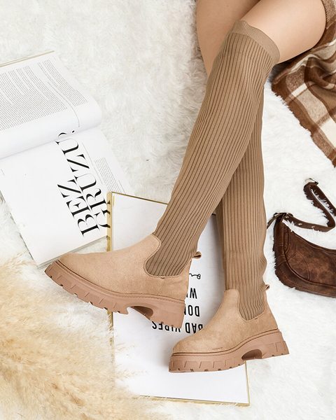 Royalfashion Naiste liibuvad ülepõlvesaapad Senolel