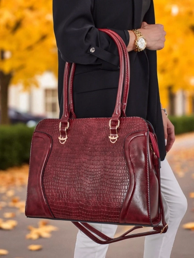 Naiste shopper-tüüpi ökonahast käekott reljeefse mustriga Iron Lace