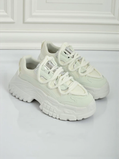 Artemisia Bianca women's platform sneakers made of ecological leather, 6.5 cm