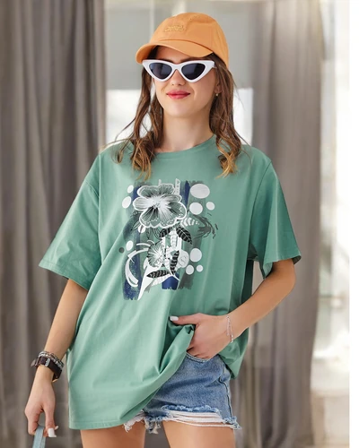 Royalfashion Women's cotton t-shirt with print