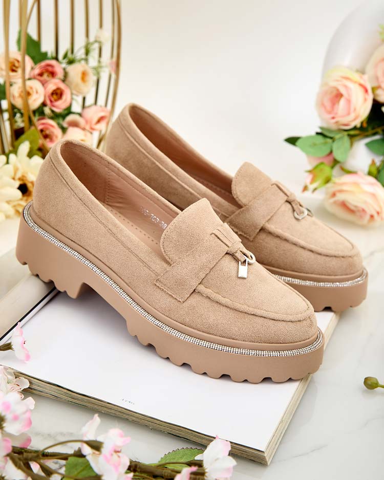 Royalfashion Женские мокасины с цирконами Ali