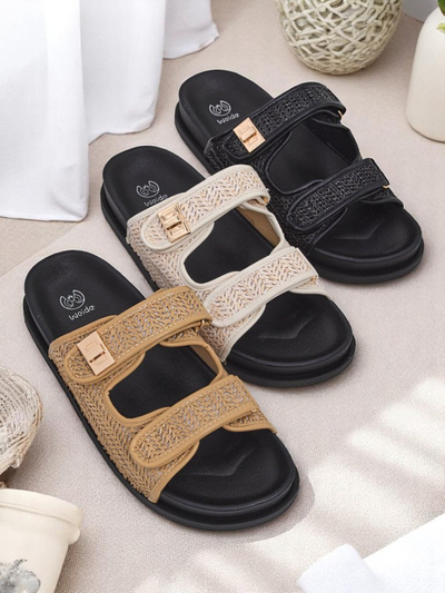 Royalfashion Naiste sisseastutavad sandaalid punutisega Delibeli