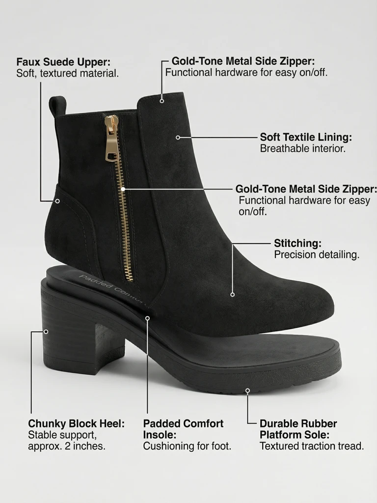 Women's Arshena Faux Suede Heeled Ankle Boots