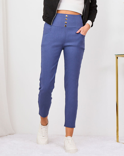 Royalfashion Sinised naiste teggings püksid