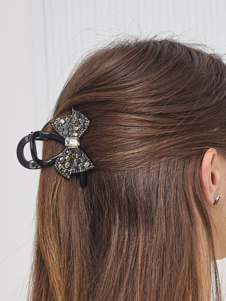 Royalfashion Заколка для волос с бантом Цирконий