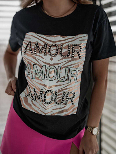 Royalfashion Women's blouse with decorative print