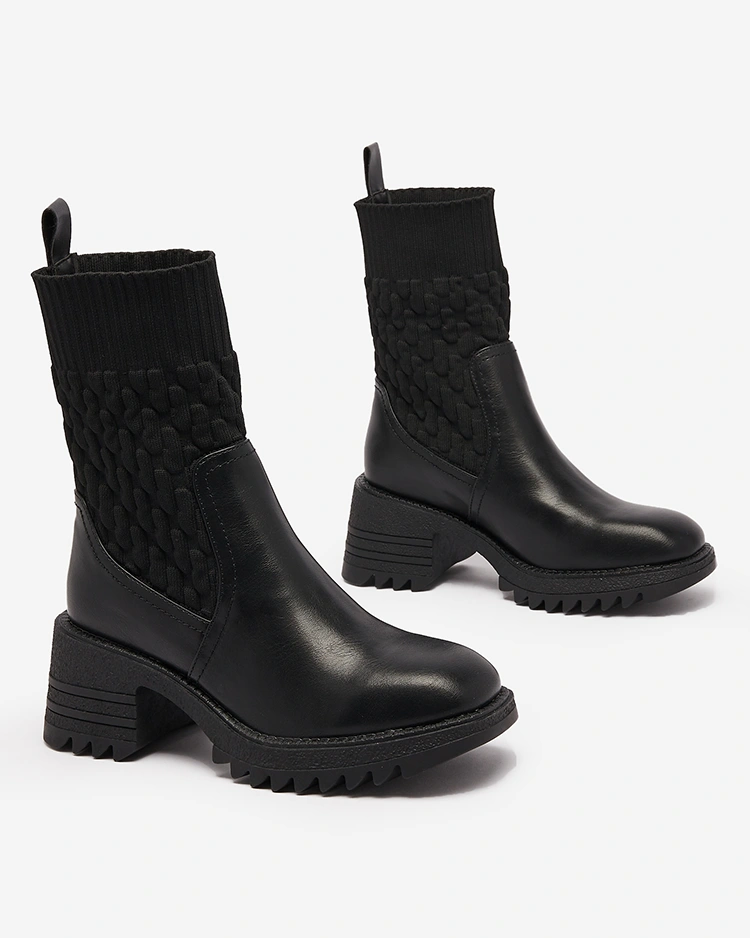 Royalfashion Mustad naiste Acigog lamedate kontsadega saapad