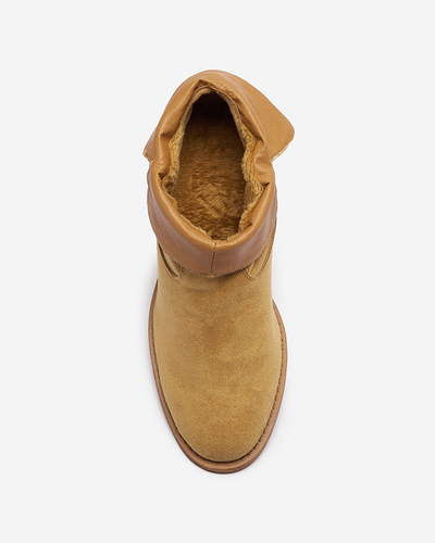 Cowboy boots on an indoor wedge in camel Bluestone - Footwear 1