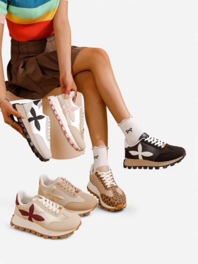 Royalfashion Women's sporty sneakers on a thicker sole Aloqa