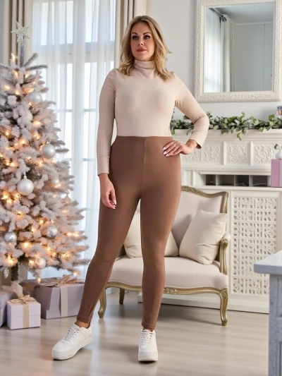 Royalfashion Naiste isoleeritud treggings püksid PLUS SIZE
