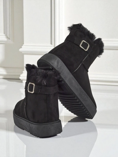 Royalfashion Women's Winter Crest Short Snow Boots