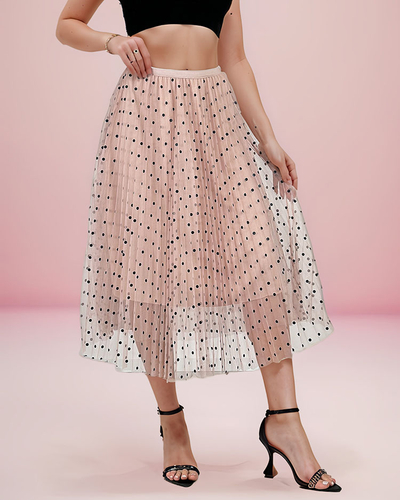 Royalfashion Naiste kahekihiline polka dot midi seelik