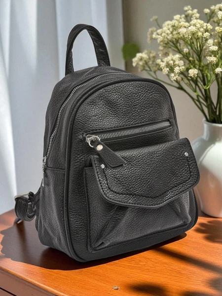 Naiste seljakott Astrea Królewska Moda öko-nahast must-valge