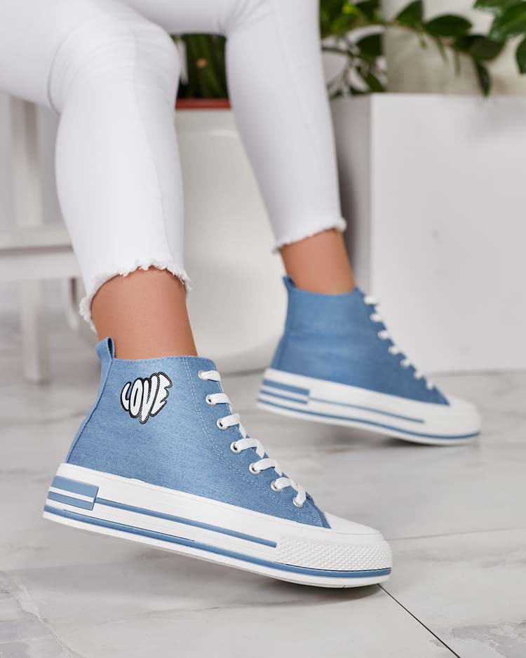 Royalfashion Women's sporty sneakers with print