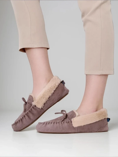 Royalfashion Women's moccasins with fur Ahtikes