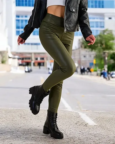 Royalfashion Women's eco-leather leggings