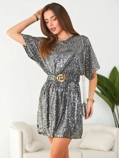 Royalfashion Women's dress with sequins