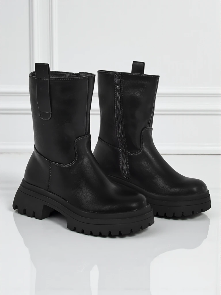 Kõrgemad öko-nahast naiste poolsaapad Scarlet Mist